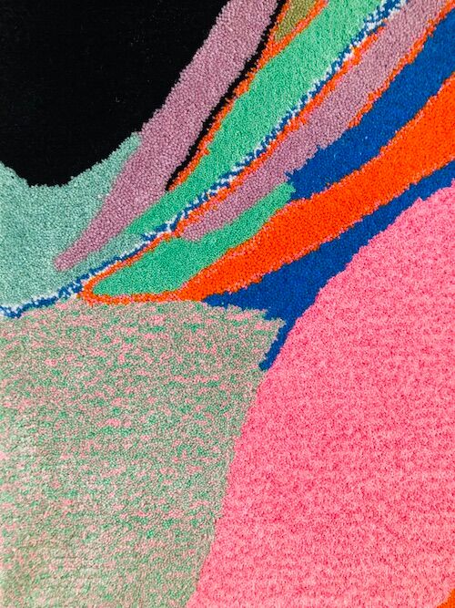 London, 300 x 200 cm, wool and linen on canvas, 2021 (Detail)