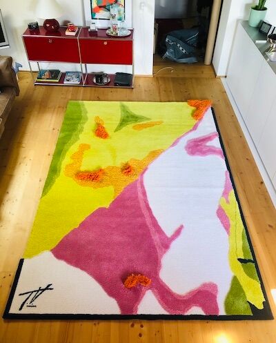 Berlin Rug, 300 x 200 cm, wool and linen on canvas, 2021 (wall/ floor rug)